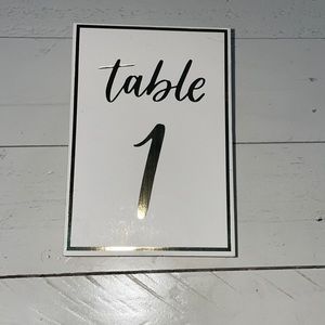 🟢3 for $10 bundle! Gold Lettering Card Stock Table Numbers 1-20